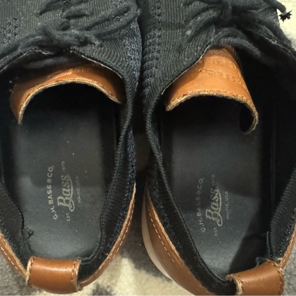 G.H. Bass & Co. Black Knit Sneakers with Tan Accents - Picture 5 of 6